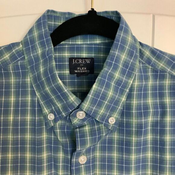 J.Crew Flex Washed Plaid Button-Up Shirt - Picture 2 of 5